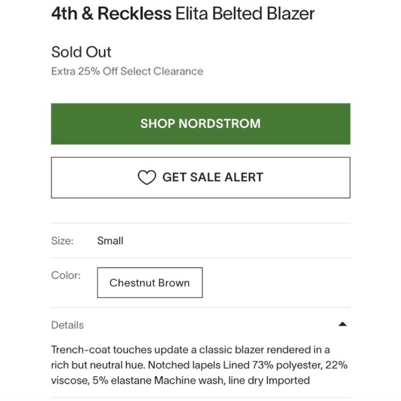 4TH AND RECKLESS ELITA BLAZER SIZE XL - Picture 14 of 14